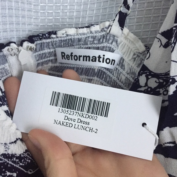 [ SOLD ! ] Reformation Dove Dress in Naked Lunch - Picture 4 of 4
